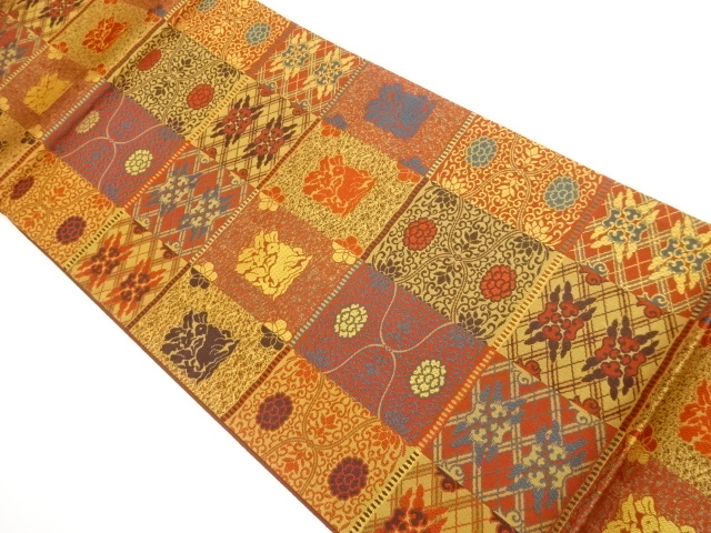 JAPANESE KIMONO / FUKURO OBI / ZENTSU / KOIKE ORIMONO / CLASSICAL PATTERN 